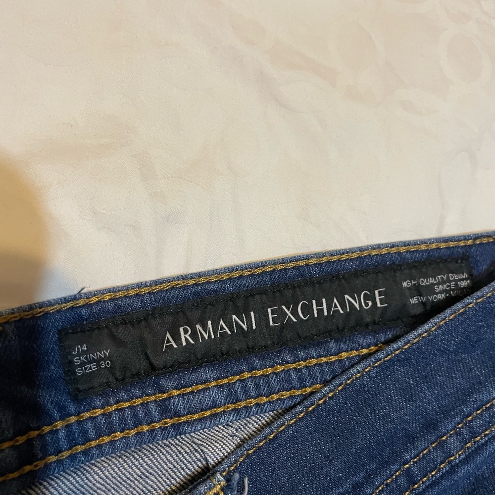 Armani Exchange Blue Skinny Jeans